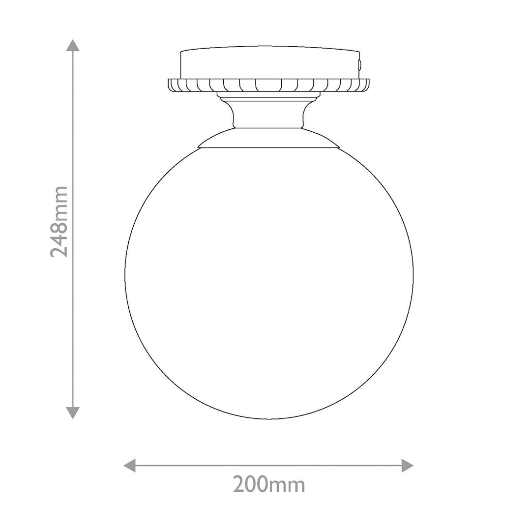 Alora Mood ALM-OTIS-F-MB-OP Otis  Bathroom 1 Light Flush Ceiling Matte Black