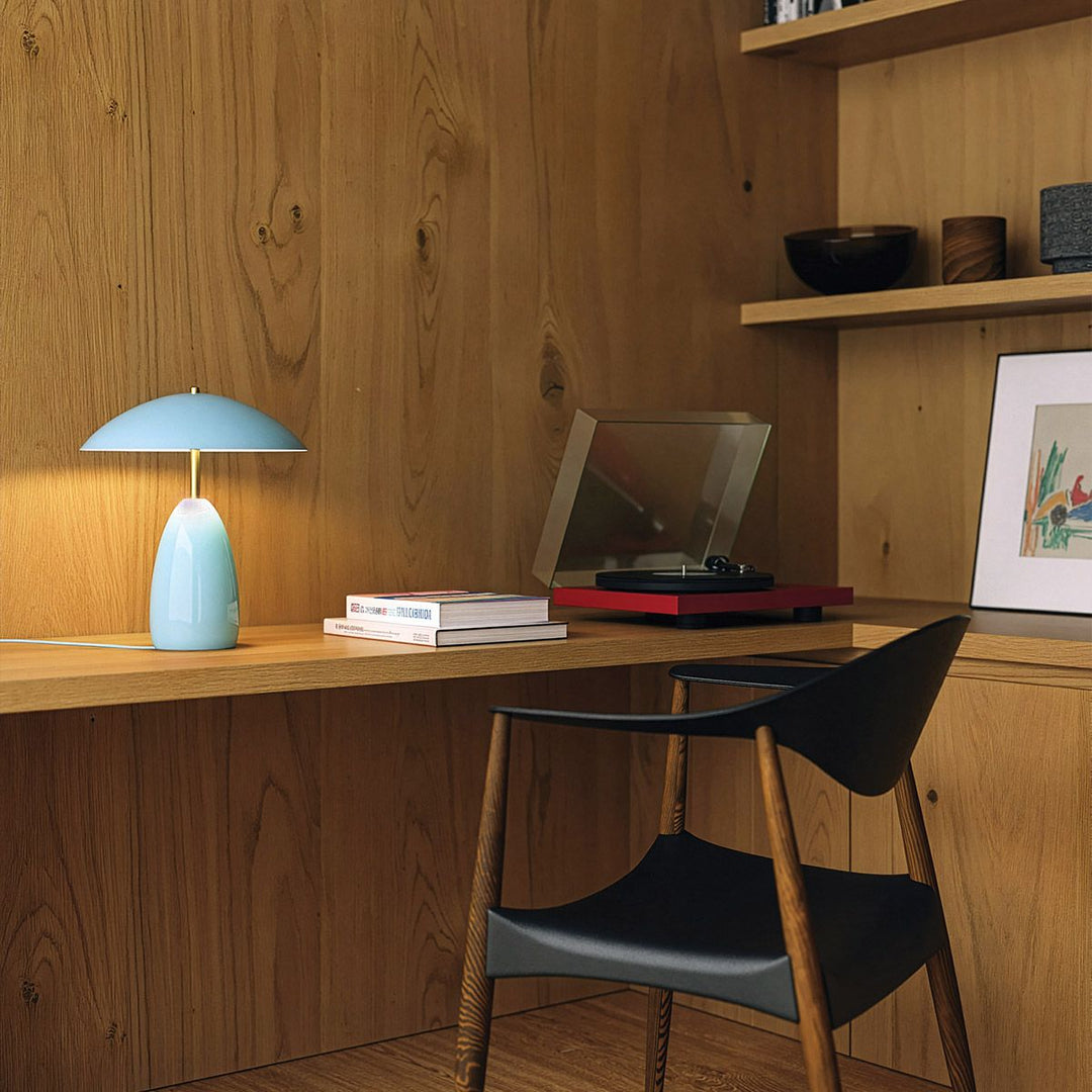 Alora Mood ALM-POPPY-TL-S-CB-LV Poppy 12V LED Rechargeable Small Table Lamp Cerulean Light Blue
