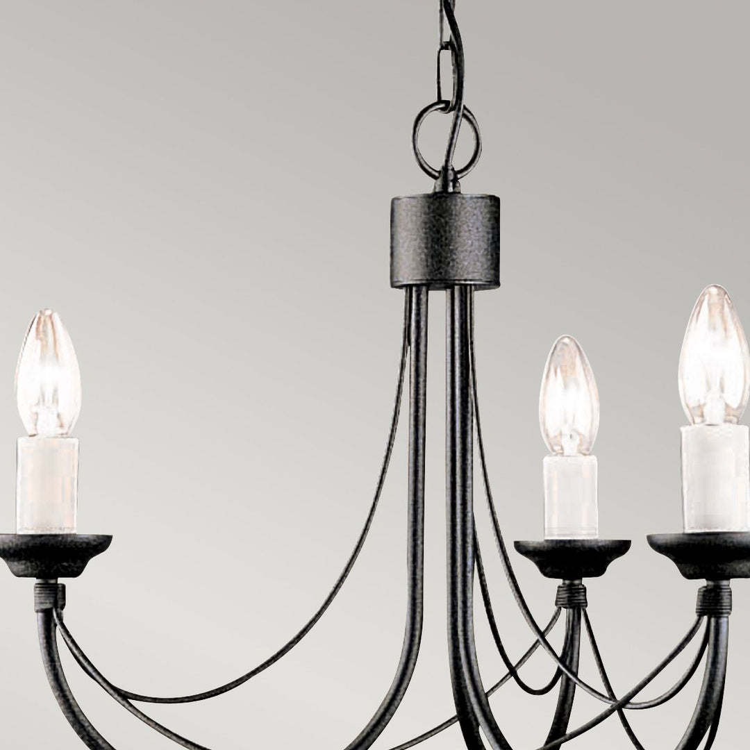 Elstead CB3-BLACK Carisbrooke 3 Light Chandelier Black