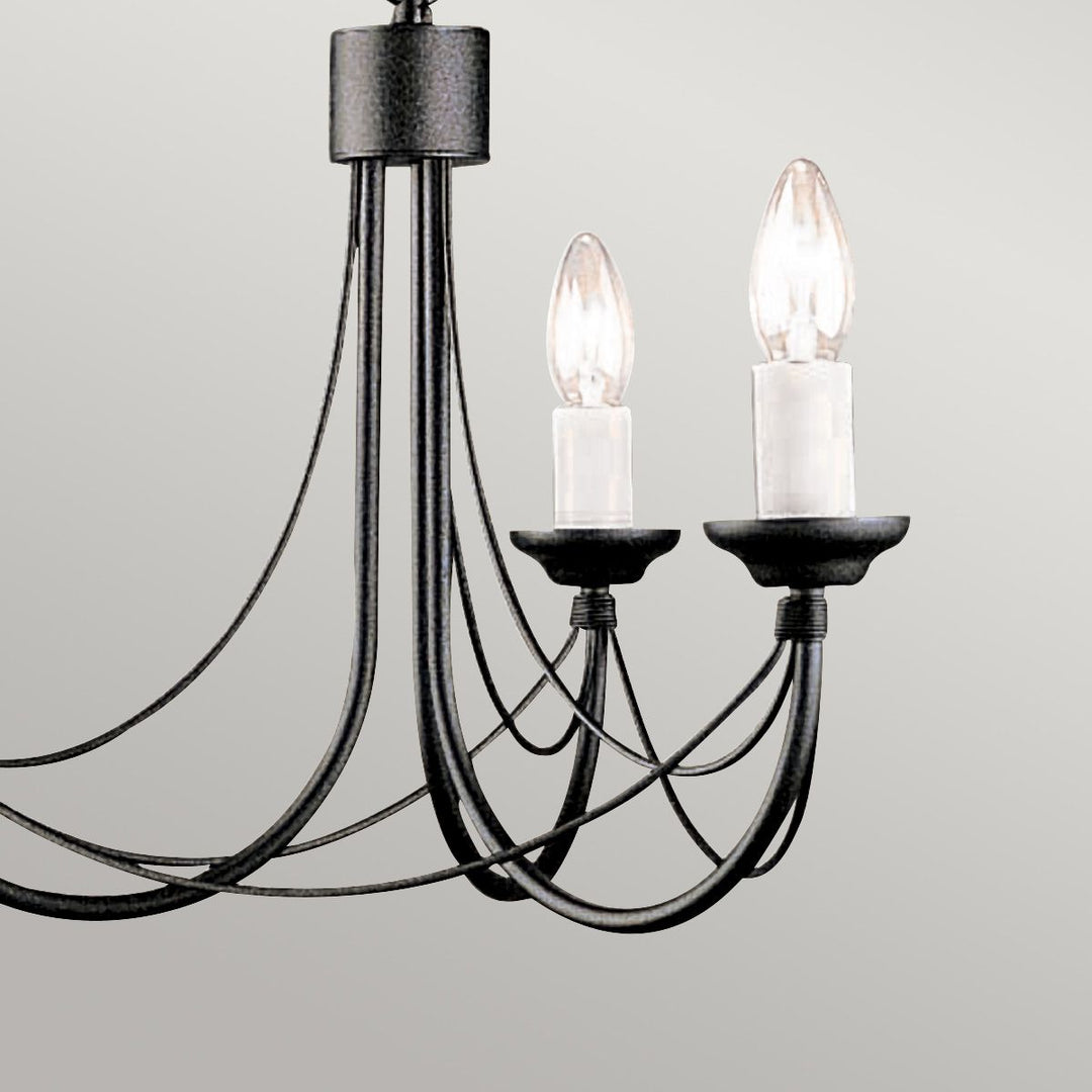 Elstead CB3-BLACK Carisbrooke 3 Light Chandelier Black
