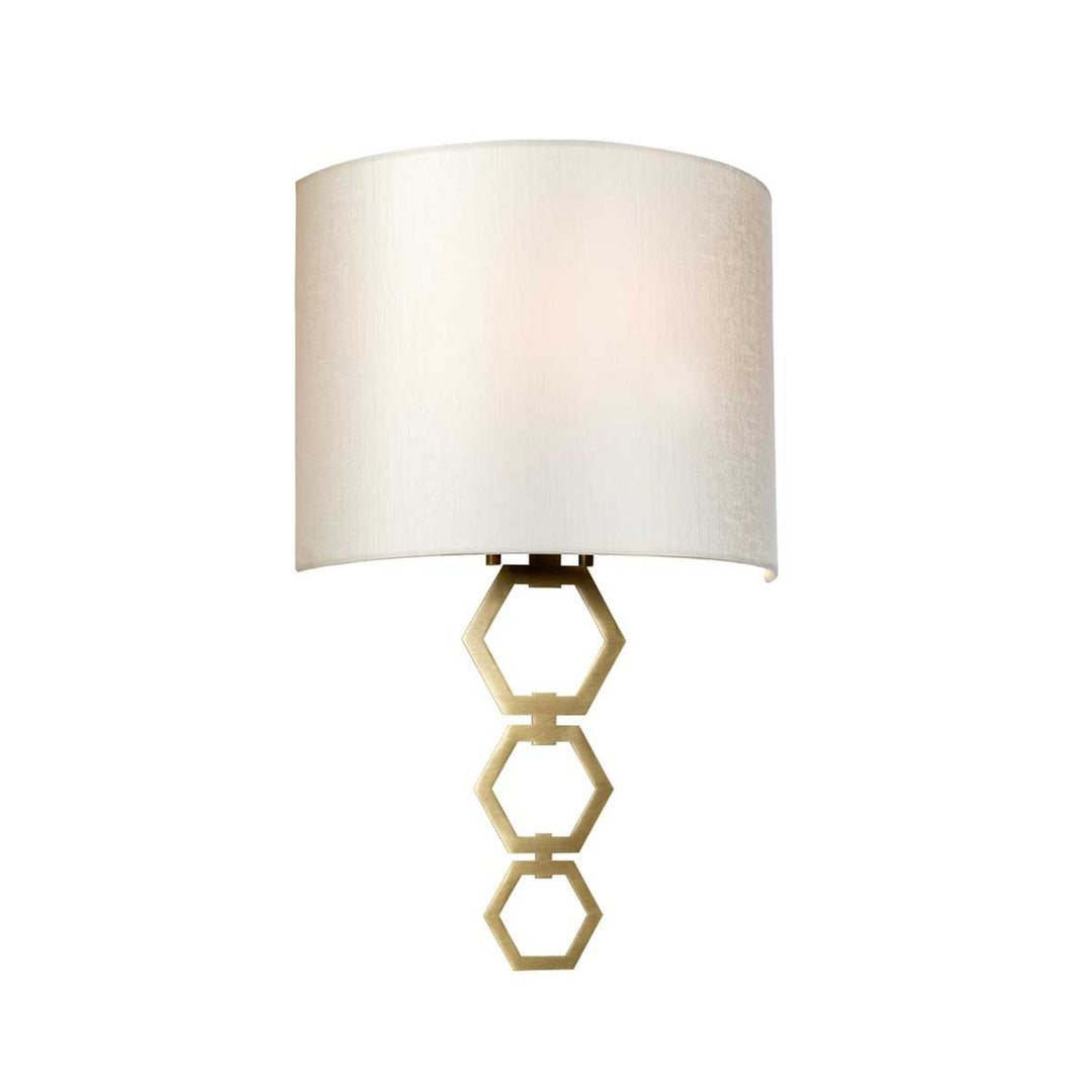 Elstead CLARK-MEDIUM-AB Clark Medium 1 Light Wall Light Aged Brass