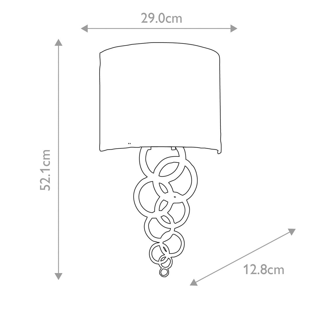 Elstead CURTIS-MEDIUM-AB Curtis Medium 1 Light Wall Light Aged Brass