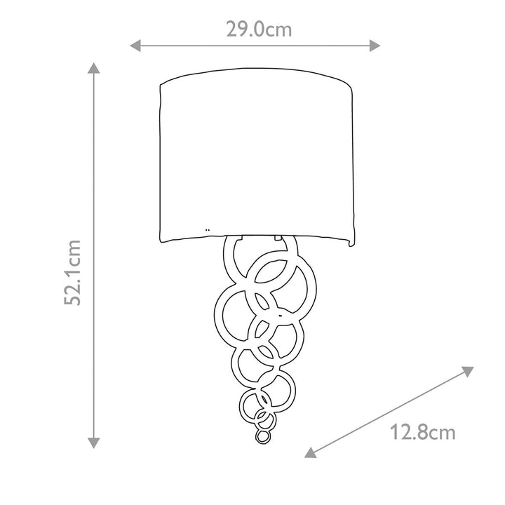 Elstead CURTIS-MEDIUM-AB Curtis Medium 1 Light Wall Light Aged Brass