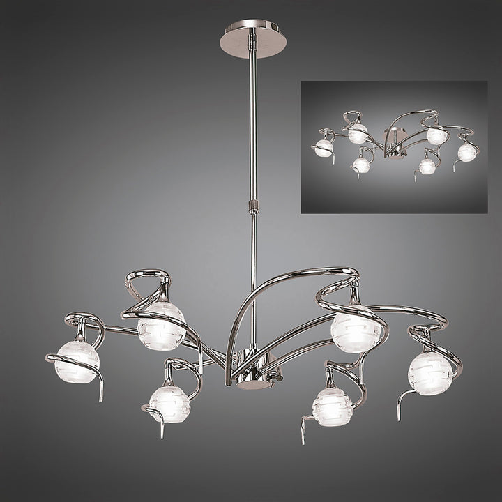 Mantra M0079 Dali Telescopic Pendant 6 Lights