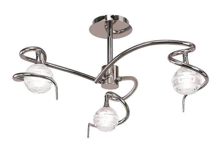 Mantra M0088 Dali Semi Ceiling 3 Light Polished Chrome