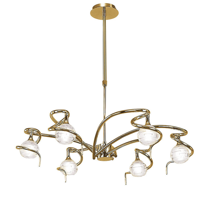 Mantra M0079PB Dali Telescopic Pendant 6 Lights