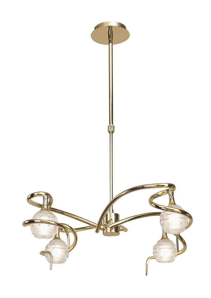 Mantra M0080PB Dali Telescopic Pendant Round 4 Lights