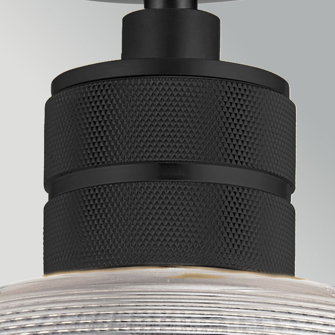Elstead ELS-HAMPSTEAD-P-BLK 1 Light Hampstead Duo-Mount Pendant Black