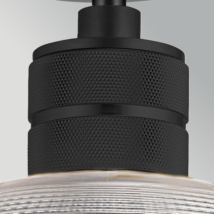 Elstead ELS-HAMPSTEAD-P-BLK 1 Light Hampstead Duo-Mount Pendant Black
