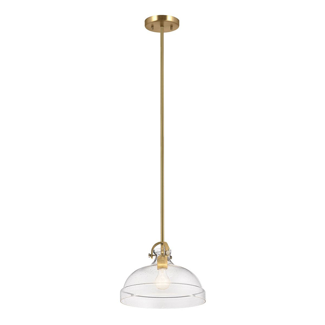 Elstead ELS-HAMPTON-P-PNBR 1 Light Hampton Duo-Mount Pendant Painted Natural Brass