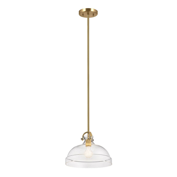 Elstead ELS-HAMPTON-P-PNBR 1 Light Hampton Duo-Mount Pendant Painted Natural Brass