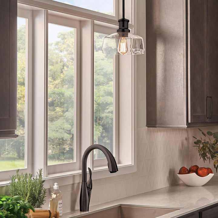 Elstead ELS-NOTTINGHILL-P-GR 1 Light Notting Hill Duo-Mount Pendant Graphite