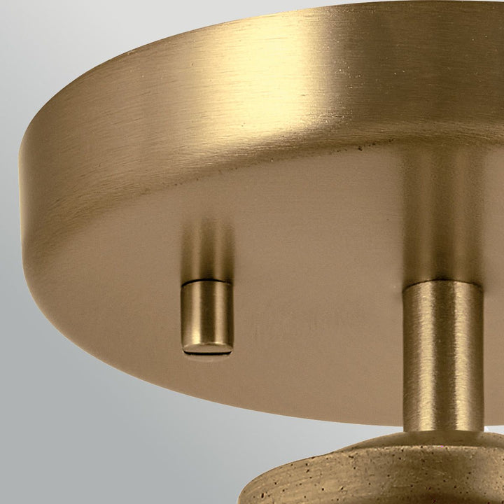 Elstead ELS-NOTTINGHILL-P-PNBR 1 Light Notting Hill Duo-Mount Pendant Painted Natural Brass