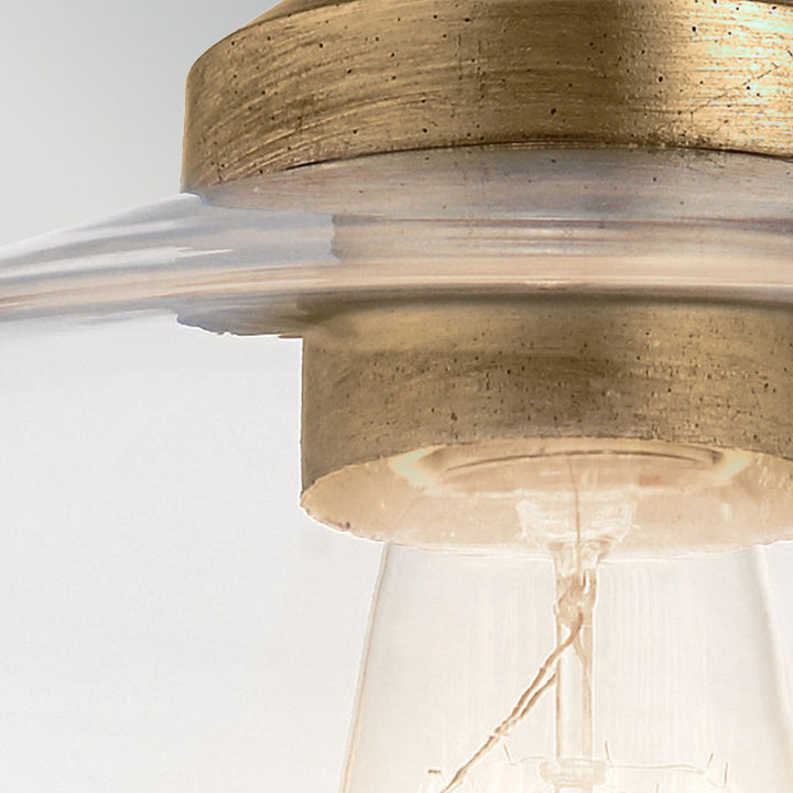 Elstead ELS-NOTTINGHILL-P-PNBR 1 Light Notting Hill Duo-Mount Pendant Painted Natural Brass