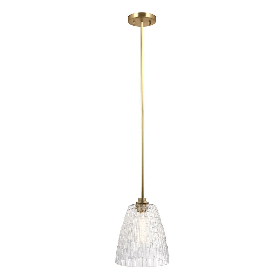 Elstead ELS-WINDSOR-P-PNBR 1 Light Windsor Duo-Mount Pendant Painted Natural Brass