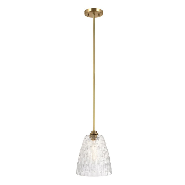 Elstead ELS-WINDSOR-P-PNBR 1 Light Windsor Duo-Mount Pendant Painted Natural Brass