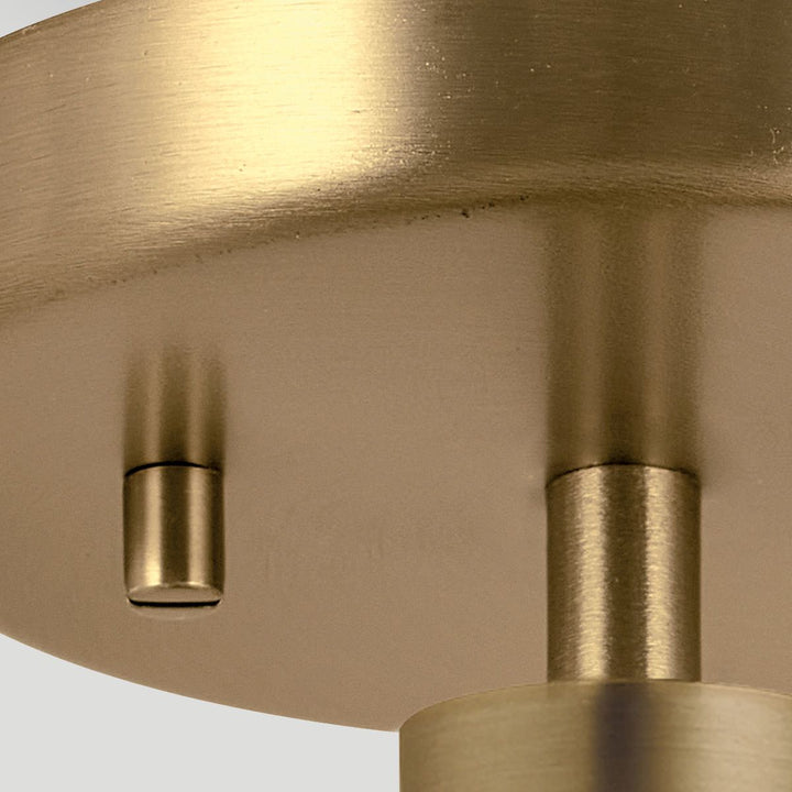 Elstead ELS-WINDSOR-P-PNBR 1 Light Windsor Duo-Mount Pendant Painted Natural Brass