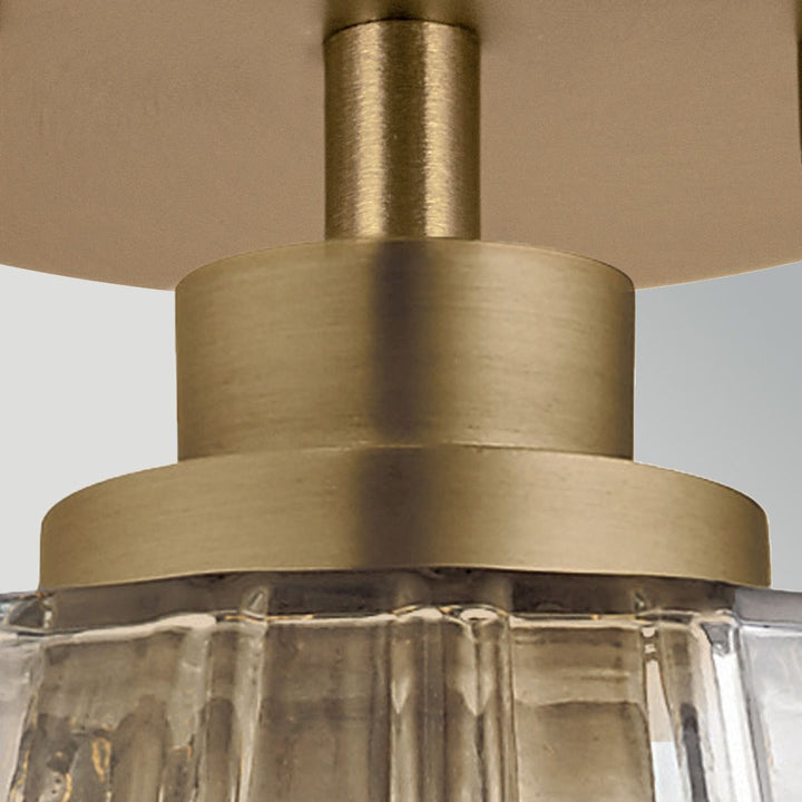 Elstead ELS-WINDSOR-P-PNBR 1 Light Windsor Duo-Mount Pendant Painted Natural Brass