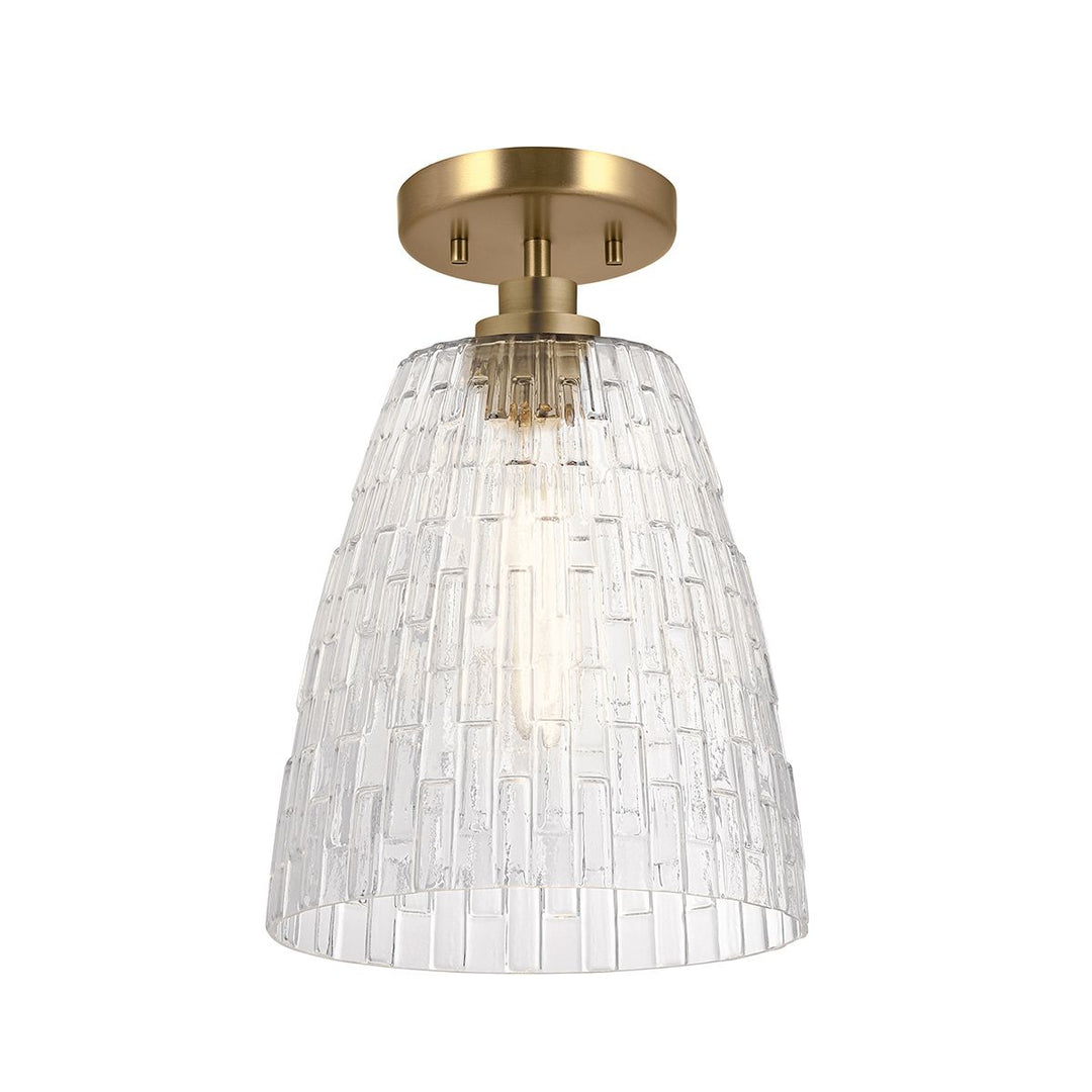 Elstead ELS-WINDSOR-P-PNBR 1 Light Windsor Duo-Mount Pendant Painted Natural Brass