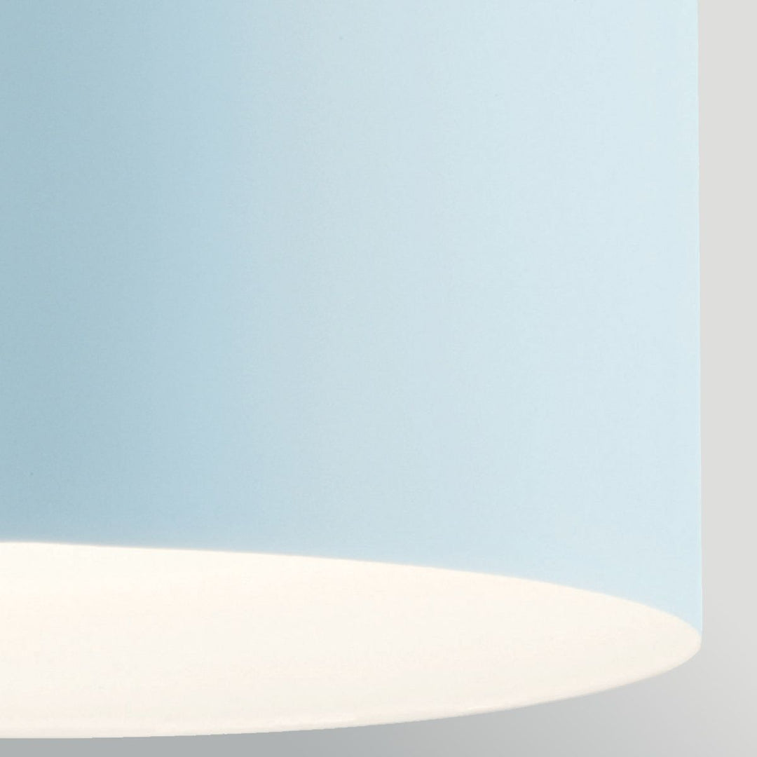 Elstead ELS-YORK-MP-BLK-PB 1 Light York Duo-Mount Pendant Black &amp; Pale Blue