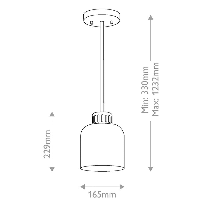 Elstead ELS-YORK-MP-BLK-PB 1 Light York Duo-Mount Pendant Black &amp; Pale Blue