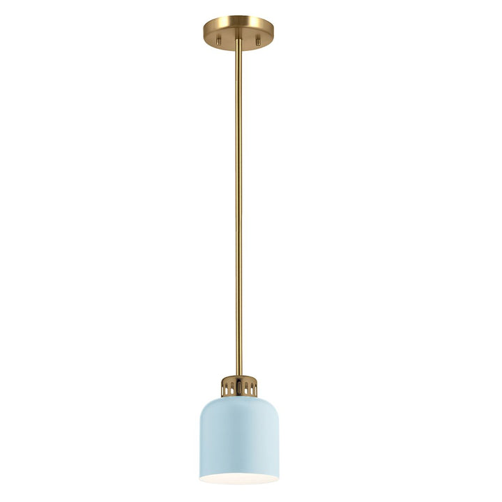 Elstead ELS-YORK-MP-PNBR-PB 1 Light York Duo-Mount Pendant Painted Natural Brass