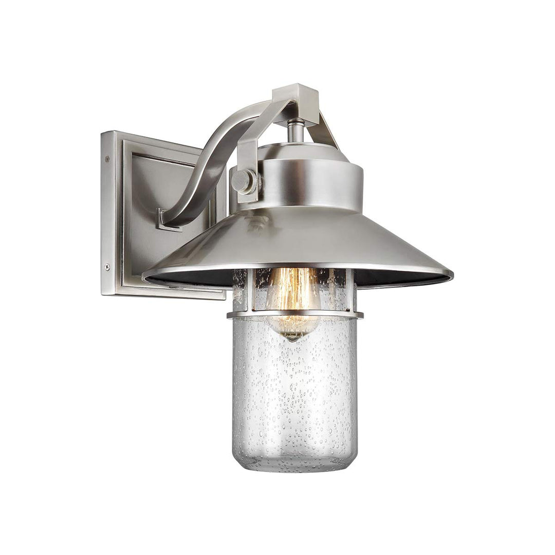 Feiss FE-BOYNTON2-L Boynton 1 Light Large  Outdoor Wall Lantern Painted Brushed Steel