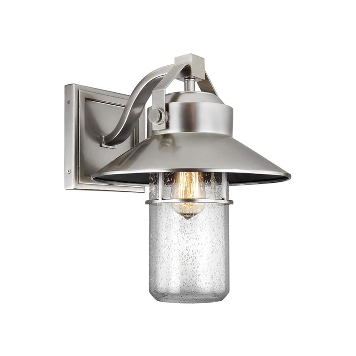 Feiss FE-BOYNTON2-L Boynton 1 Light Large  Outdoor Wall Lantern Painted Brushed Steel