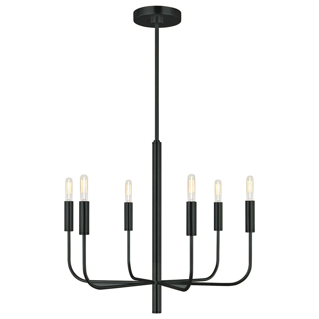 Generation Lighting FE-BRIANNA6-BK Brianna 6 Light Chandelier Black