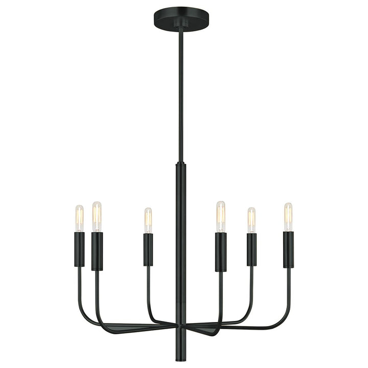 Generation Lighting FE-BRIANNA6-BK Brianna 6 Light Chandelier Black