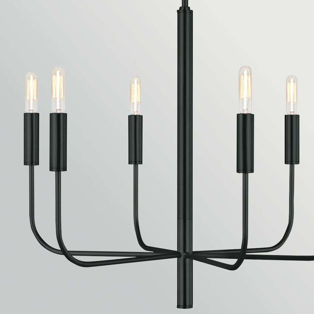 Generation Lighting FE-BRIANNA6-BK Brianna 6 Light Chandelier Black