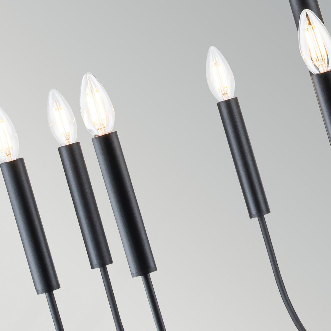 Generation Lighting FE-BRIANNA9-BK Brianna 9 Light Chandelier Black