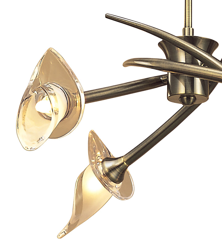 Mantra M0302AB Flavia Telescopic Pendant 4 Light