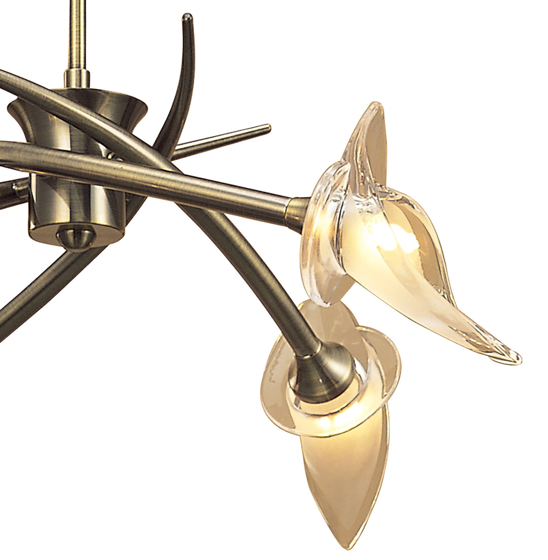 Mantra M0302AB Flavia Telescopic Pendant 4 Light