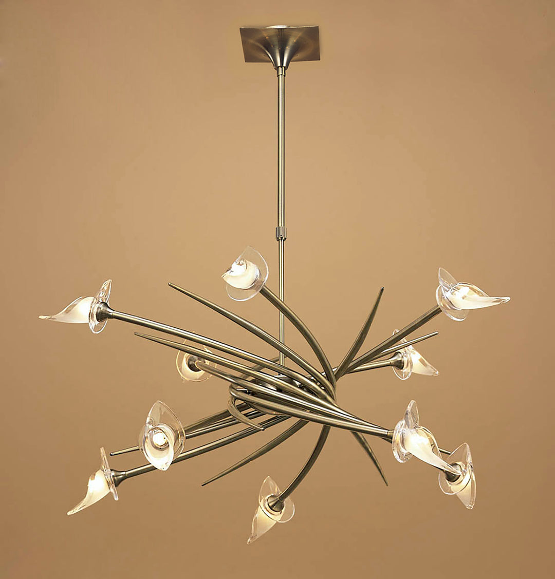 Mantra M0312AB Flavia Telescopic Pendant 10 Light