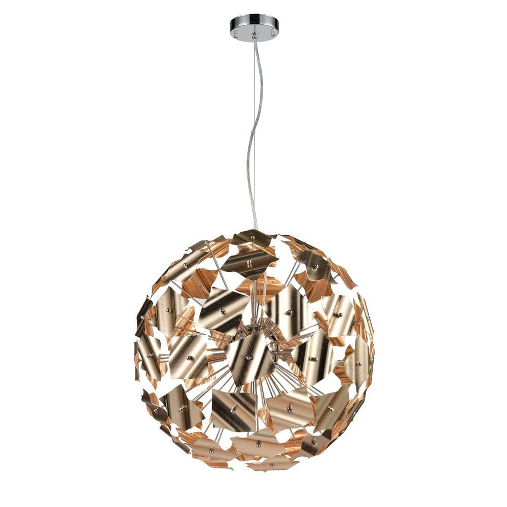 Franklite FL2392-9 9 Light Pendant Gold Colour (SD)