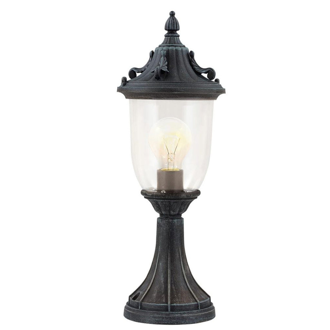 Elstead GZH-ELK3 Elkstone 1 Light  Outdoor Pedestal Verdigris
