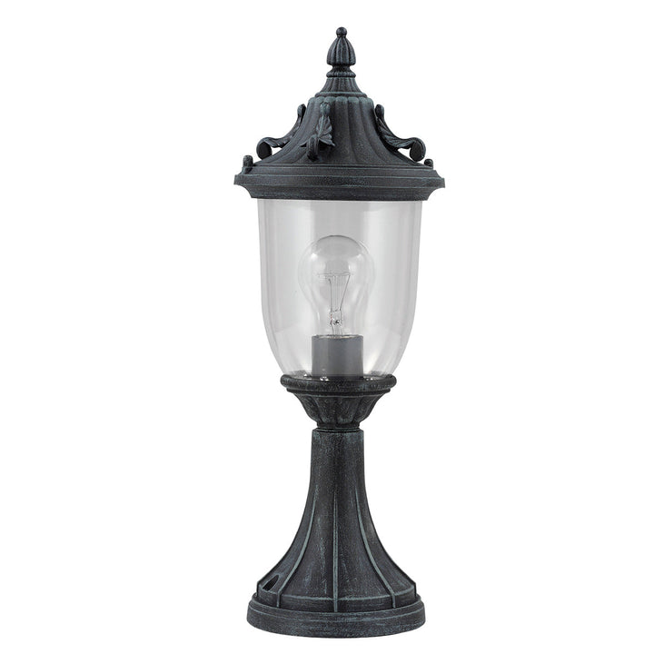 Elstead GZH-ELK3 Elkstone 1 Light  Outdoor Pedestal Verdigris