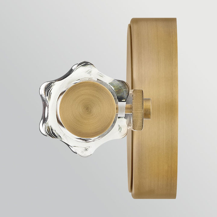 Hinkley HK-GEORGETTE-LED1-LCB Georgette Small LED  Bathroom Wall Light  Laquered Brass