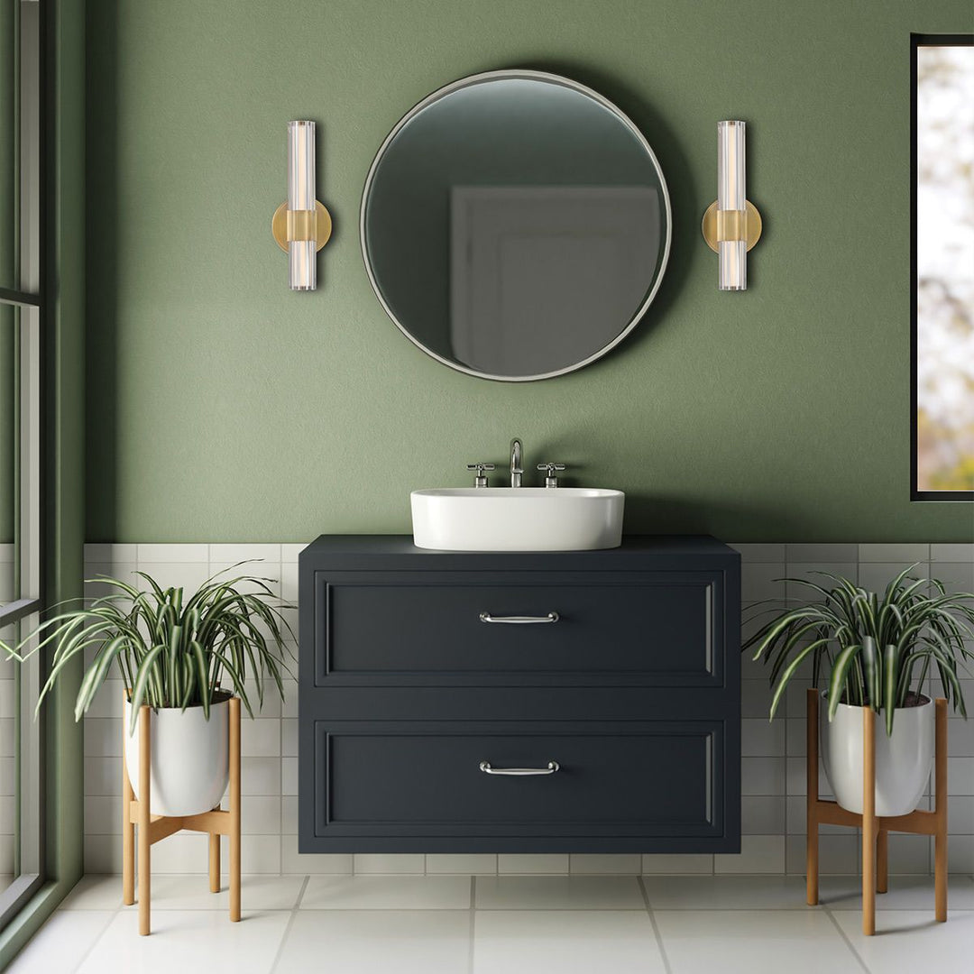 Hinkley HK-GEORGETTE-LED1-LCB Georgette Small LED  Bathroom Wall Light  Laquered Brass