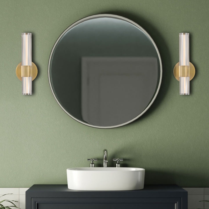 Hinkley HK-GEORGETTE-LED1-LCB Georgette Small LED  Bathroom Wall Light  Laquered Brass