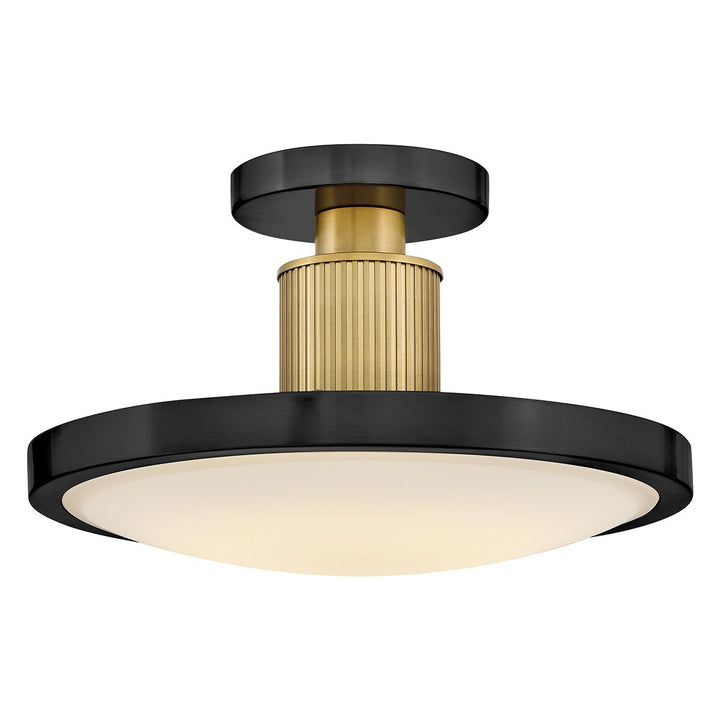 Hinkley HK-KIERAN-LED-SF-BK-LCB Kieran LED Semi-Flush Black &amp; Brass
