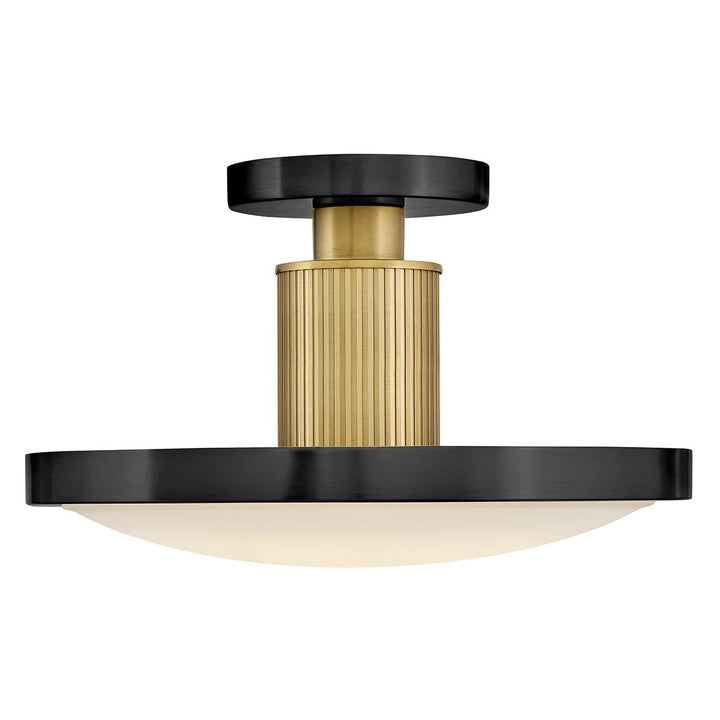 Hinkley HK-KIERAN-LED-SF-BK-LCB Kieran LED Semi-Flush Black &amp; Brass