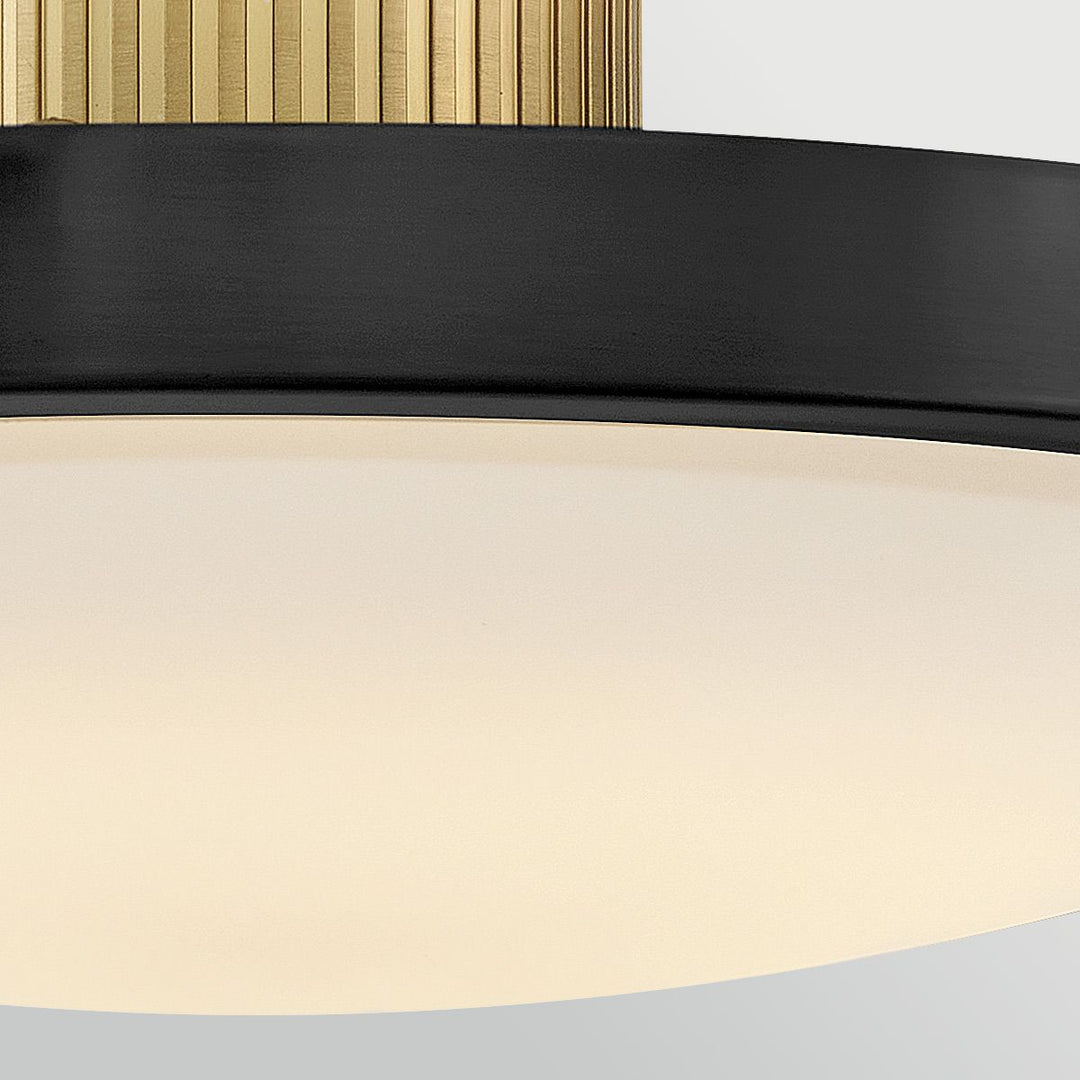 Hinkley HK-KIERAN-LED-SF-BK-LCB Kieran LED Semi-Flush Black &amp; Brass