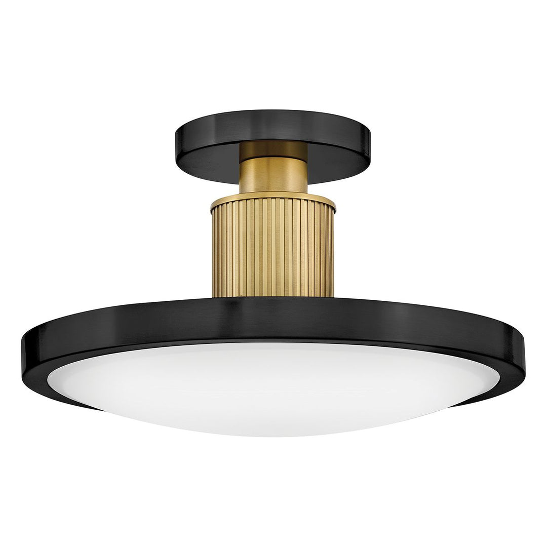 Hinkley HK-KIERAN-LED-SF-BK-LCB Kieran LED Semi-Flush Black &amp; Brass