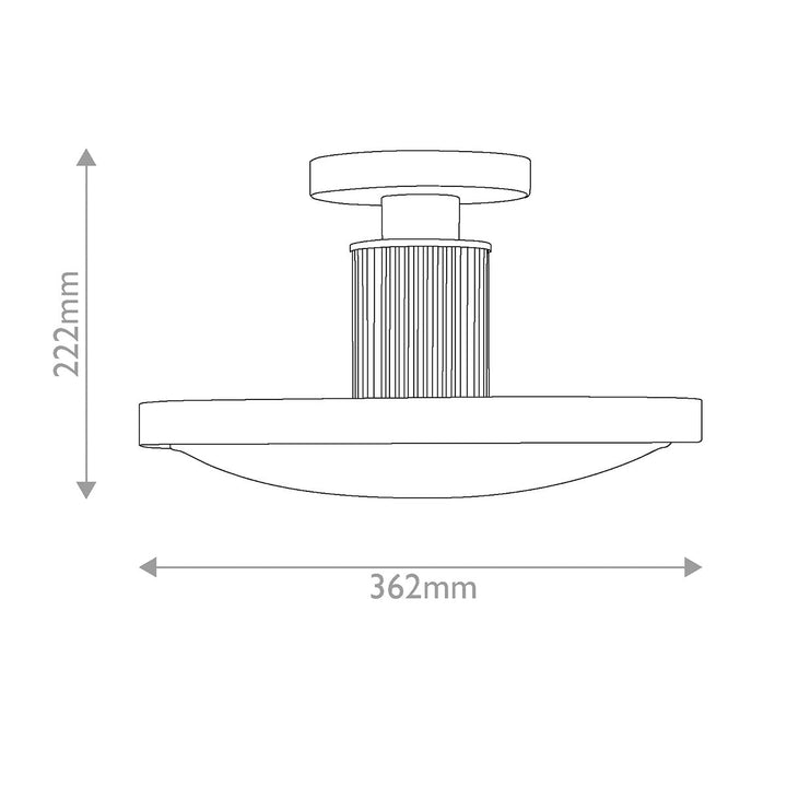 Hinkley HK-KIERAN-LED-SF-LCB Kieran LED Semi-Flush Laquered Brass