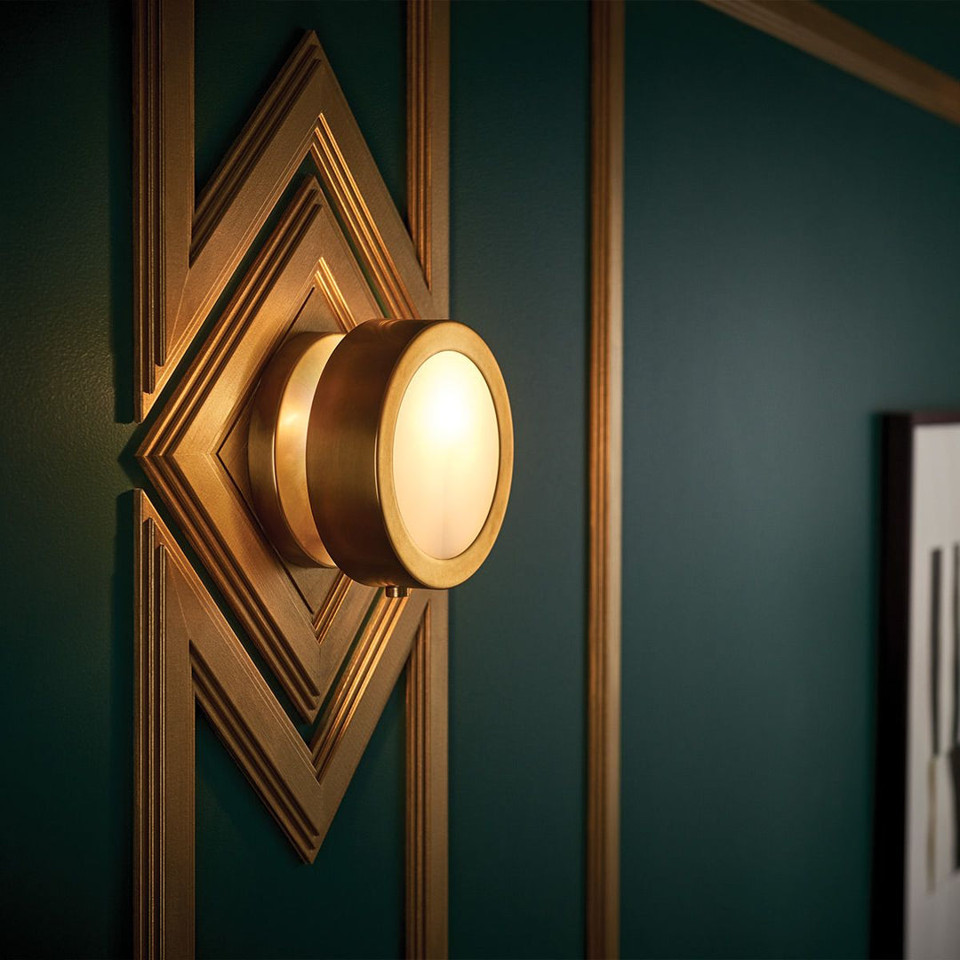 Hinkley HK-MERCER-S-HB Mercer 1 Light Small Wall Light Heritage Brass