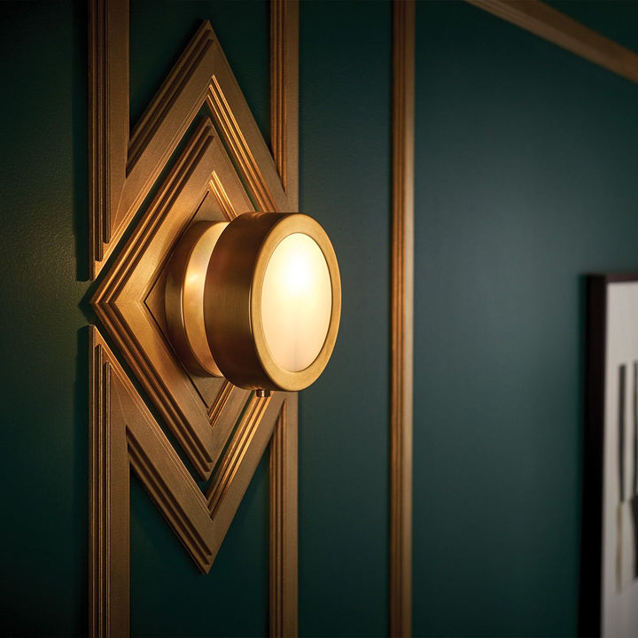 Hinkley HK-MERCER-S-HB Mercer 1 Light Small Wall Light Heritage Brass