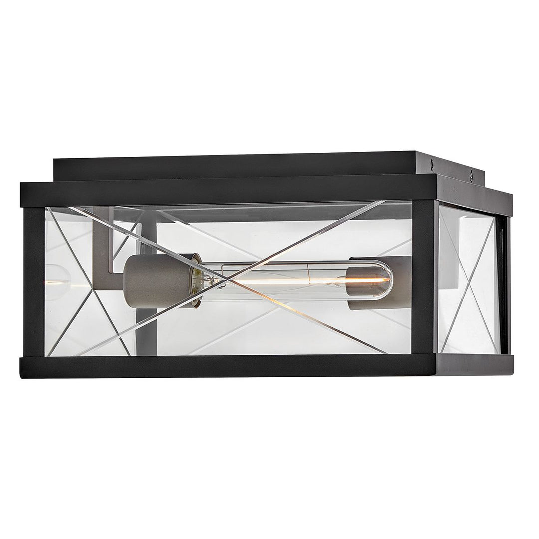 Hinkley HK-MONTE-F-BK Monte 2 Light  Porch Ceiling Flush  Black