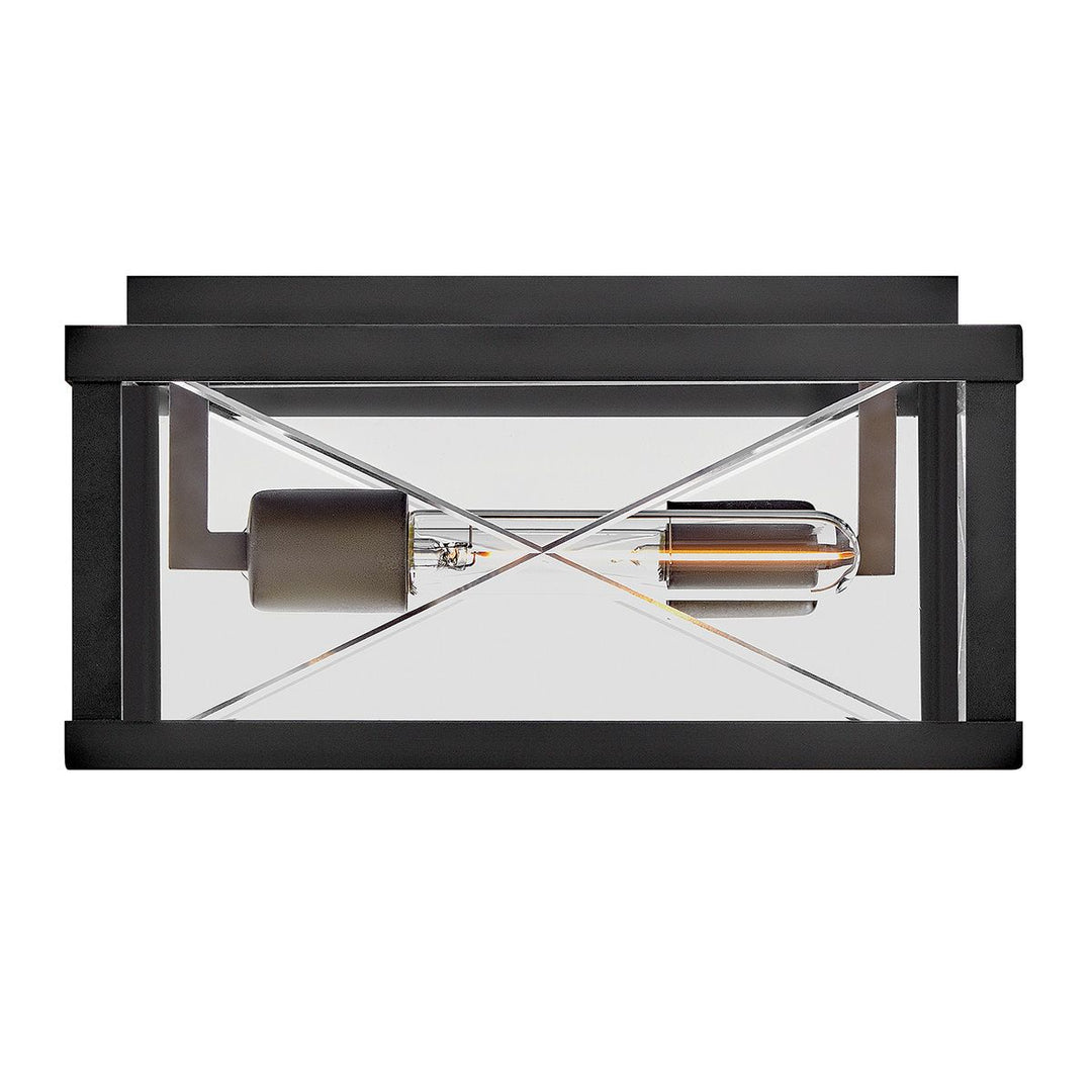 Hinkley HK-MONTE-F-BK Monte 2 Light  Porch Ceiling Flush  Black